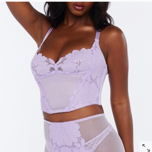 SAVAGE X FENTY☆ Floral Glow lace Bustier - Picture 3 of 11